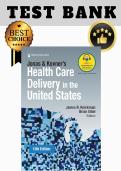 Test Bank for Jonas and Kovner's Health Care Delivery in the United States 13th edition by &lpar;Knickman&comma;  Elbel&rpar; &vert; All chapters &lpar;1 - 14&rpar;