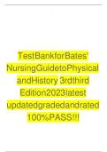 Bates' Nursing Guide to Physical Examination and History Taking 3rd Edition by Beth Hogan-Quigley Mary Louise Palm and Lynn S&period; Bickley Test Bank Updated Latest 2026&ndash;2027 Health Assessment Physical Examination History Taking Nursing Assessment Exam 