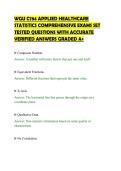 WGU C784 APPLIED HEALTHCARE STATISTICS COMPREHENSIVE EXAMS SET TESTED QUESTIONS