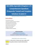 ISA Utility Specialist &lpar;Chapters 1-7&rpar; Comprehensive Questions &lpar;Frequently Tested&rpar; and Complete Solutions Graded A&plus;