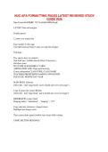 APA Formatting Rules Study Guide&comma; National University Latest Reviewed Edition &lpar;2026&rpar;