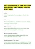 UPTP EXAM 4 UPDATED EXAM QUESTIONS AND CORRECT ANSWERS FULL SOLUTION STUDY