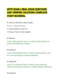 UPTP EXAM 4 REAL EXAM QUESTIONS AND VERIFIED SOLUTIONS COMPLETE STUDY