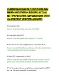 UNDERSTANDING PATHOPHYSIOLOGY THIRD ANZ EDITION REVISED ACTUAL TEST PAPER UPDATED