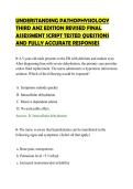 UNDERSTANDING PATHOPHYSIOLOGY THIRD ANZ EDITION REVISED FINAL ASSESSMENT SCRIPT