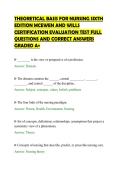 THEORETICAL BASIS FOR NURSING SIXTH EDITION MCEWEN AND WILLS CERTIFICATION