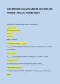 BIOCHEM FINAL EXAM WITH VERIFIED QUESTIONS AND ANSWERS &vert; NEW AND UPDATED 2026 &excl;&excl;&excl;