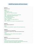 AGACNP Exam Questions with Correct Answers