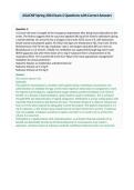 AGACNP Spring 2024 Exam 2 Questions with Correct Answers