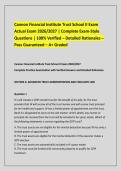 Cannon Financial Institute Trust School II Exam Actual Exam 2026 QUESTIONS AND CORRECT