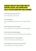 SHADOW HEALTH TINA JONES HEALTH HISTORY ACTUAL TEST PAPER WITH FULLY SOLVED
