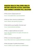 SHADOW HEALTH TINA JONES HEALTH HISTORY UPDATED ACTUAL QUESTIONS AND CORRECT