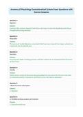Anatomy & Physiology Gastrointestinal System Exam Questions with&NewLine;Correct Answers