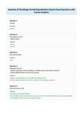 Anatomy & Physiology Female Reproduction System Exam Questions with&NewLine;Correct Answers