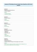 Anatomy & Physiology Immune System Exam Questions with Correct&NewLine;Answers