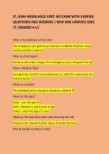 ST&period; JOHN AMBULANCE FIRST AID EXAM WITH VERIFIED QUESTIONS AND ANSWERS &vert; NEW AND UPDATED 2026 &excl;&excl;&excl; &vert;GRADED A&plus;&sol;&sol;