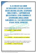 Us Coast Guard Auxiliary Exam 2025 2026 Verified Questions Answers For Guaranteed A Success