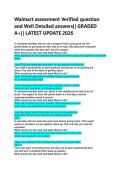 Walmart assessment Verified question &NewLine;and Well Detailed answers&vert;&vert; GRADED &NewLine;A&plus;&vert;&vert; LATEST UPDATE 2026 