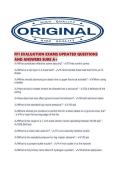 FF1 EVALUATION EXAMS UPDATED QUESTIONS AND ANSWERS SURE A&period;pdf