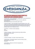 NC CERTIFIED BEEKEEPER EXAMS SCRIPT ALL QUESTIONS AND ANSWERS SURE A&period;pdf