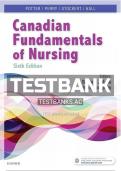 Canadian Fundamentals of Nursing 6th Edition by Patricia A&period; Potter Anne Griffin Perry Patricia A&period; Stockert and Amy M&period; Hall Test Bank Updated Latest 2026&ndash;2027 Canadian Nursing Fundamentals Basic Nursing Clinical Skills Patient Care NCLEX Exam Questions wit