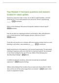 Psyc Module 3 Test Exam questions and answers&NewLine;Graded A&plus; latest update&NewLine;Dorian has a big exam today&period; In class&comma; he can feel his rapid heartbeat&comma; and feels&NewLine;afraid that he is not as well prepared as he should be&period; Dorian is experiencing&NewLine;&lowbar;&lowbar;&lowbar;&lowbar;&lowbar;&period; -an emotion&NewLine;