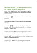 Psychology Module 3 Vocabulary Exam questions&NewLine;and answers Graded A&plus; latest update&NewLine;scientific method -a method of learning about the world through the&NewLine;application of critical thinking and tools such as observation&comma; experimentation&comma;&NewLine;and statistical anal