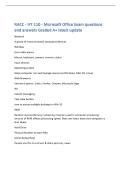 RACC - IFT 110 - Microsoft Office Exam questions&NewLine;and answers Graded A&plus; latest update&NewLine;Network&NewLine;A group of interconnected computers&sol;devices&NewLine;Wireless&NewLine;Uses radio waves&NewLine;Mouse&comma; keyboard&comma; camera&comma; scanner&comma; stylus&NewLine;Input devices&NewLine;Operating system&NewLine;Helps compu