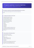 ATI Capstone Leadership & Community Health EXAM Questions & Answers&NewLine; 100&percnt; Verified solutions Questions with Correct Answers 2026 latest update&excl;&excl;&NewLine;Study online at https
