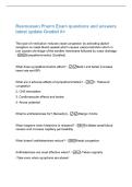 Rasmussen Pharm Exam questions and answers&NewLine;latest update Graded A&plus;&NewLine;This type of medication reduces nasal congestion by activating alpha1&NewLine;receptors on nasal blood vessels which causes vasoconstriction which in&NewLine;turn causes shrinkage of the swollen membr