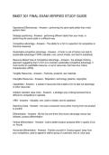 BMGT 301 FINAL EXAM VERIFIED STUDY GUIDE
