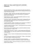 BMGT 301 FINAL QUESTIONS WITH VERIFIED ANSWERS