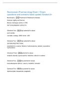 Rasmussen Pharmacology Exam 1 Exam&NewLine;questions and answers latest update Graded A&plus;&NewLine;Benztropine - Treatment of Parkinson's disease&NewLine;Reduces rigidity and tremors&NewLine;Blocks cholinergic activity in CNS&NewLine;ANTICHOLINERGIC EFFECTS&NewLine;Schedule One - high potent
