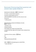 Rasmussen Pharmacology Exam questions and&NewLine;answers latest update Graded A&plus;&NewLine;diphenhydramine &lpar;Benadryl&rpar; - &ast;&ast;Antihistimine&ast;&ast;&NewLine;-H1 blocker- prevents histimine response&NewLine;-Decrease nasopharyngeal secretions&NewLine;-ANTICHOLINERGIC side effects &lpar;cant see&comma; spit&comma; pee&comma; 
