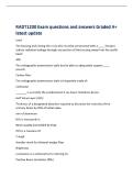 RADT1200 Exam questions and answers Graded A&plus;&NewLine;latest update&NewLine;Lead&NewLine;The housing and closing the x-ray who must be constructed with a &lowbar;&lowbar;&lowbar;&lowbar; lining to&NewLine;reduce radiation leakage through any portion of the housing away from the useful&NewLine;beam&NewLine;400&NewLine;The radiograp
