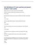 RCP 180 Midterm PFT Exam questions and answers&NewLine;Graded A&plus; latest update&NewLine;Which substance is a known substitute for methacholine&quest;&NewLine;Histamine &lpar;common substance for bronchoprovacation test&rpar;&NewLine;True or False&NewLine;Raw and sGaw &lpar;conductance&rpar; are excellent indicators 