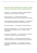 Santrock Lifespan Development Chapter 1 Exam&NewLine;questions and answers latest update Graded A&plus;&NewLine;Development - The pattern of movement or change that begins at&NewLine;conception and continues through the human lifespan&NewLine;Life-span perspective - Views development as 
