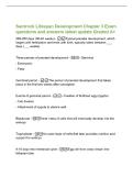 Santrock Lifespan Development Chapter 3 Exam&NewLine;questions and answers latest update Graded A&plus;&NewLine;266-280 days &lpar;38-40 weeks&rpar; - Typical prenatal development&comma; which&NewLine;begins with fertilization and ends with birth&comma; typically takes between &lowbar;&lowbar;&lowbar;&NewLine;days &lpar;&lowbar;&lowbar;&lowbar; weeks&rpar;&NewLine;Th