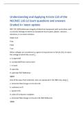 Understanding and Applying Article 110 of the&NewLine;NECNEC 110&period;12 Exam questions and answers&NewLine;Graded A&plus; latest update&NewLine;NEC 110&period;12&lpar;B&rpar; addresses integrity of electrical equipment and connections such&NewLine;as possible damage to electrical equipment due to paint&comma; plas