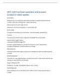 WFC 110 Final Exam questions and answers&NewLine;Graded A&plus; latest update&NewLine;Site Fidelity&NewLine;Repeated use of a small area&comma; generally to perform a specific behavior &lpar;travel&NewLine;corridors&comma; den sites&comma; hunting spot&comma; social interaction&rpar;&NewLine;Determinants of home range size &lpar;3&rpar;