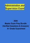 Administration and Supervision Exam Study Guide &vert; Practice Questions&comma; Leadership Notes & Comprehensive Review PDF