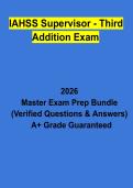 IAHSS Supervisor 3rd Edition Exam PDF &vert; Complete Healthcare Security Supervisor Study Guide&comma; Practice Questions & Revision Notes