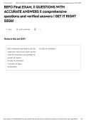 BEFO Final EXAM&comma; &vert;&vert; QUESTIONS WITH ACCURATE ANSWERS &vert;&vert; comprehensive questions and verified answers &vert; GET IT RIGHT &vert;2026&excl;&NewLine;&NewLine;