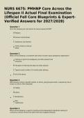 NURS 6675&colon; PMHNP Care Across the Lifespan II Final Exam Study Guide &vert; Comprehensive Practice Questions & Course Review &vert; Psychiatric Mental Health Nurse Practitioner