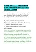 POLICE SERGEANT COMPREHENSIVE &NewLine;STUDY GUIDE TESTED QUESTIONS AND &NewLine;VERIFIED ANSWERS 
