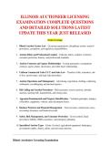ILLINOIS AUCTIONEER LICENSING &NewLine;EXAMINATION COMPLETE QUESTIONS &NewLine;AND DETAILED SOLUTIONS LATEST &NewLine;UPDATE THIS YEAR JUST RELEASED