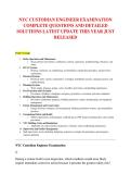 NYC CUSTODIAN ENGINEER EXAMINATION &NewLine;COMPLETE QUESTIONS AND DETAILED &NewLine;SOLUTIONS LATEST UPDATE THIS YEAR JUST &NewLine;RELEASED