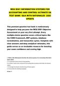 WGU D561 INFORMATION SYSTEMS FOR &NewLine;ACCOUNTING AND CONTROL ULTIMATE OA &NewLine;TEST BANK  Q&A WITH RATIONALES  2026 &NewLine;UPDATE