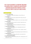 NYC MANAGEMENT AUDITOR TRAINEE &NewLine;EXAMINATION COMPLETE QUESTIONS &NewLine;AND DETAILED SOLUTIONS LATEST &NewLine;UPDATE THIS YEAR JUST RELEASED 