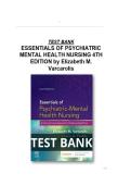 Test Bank for Essentials of Psychiatric Mental Health Nursing 4th Edition by Elizabeth M&period; Varcarolis &vert; All Chapters 1&ndash;28 &vert; Comprehensive Practice Questions